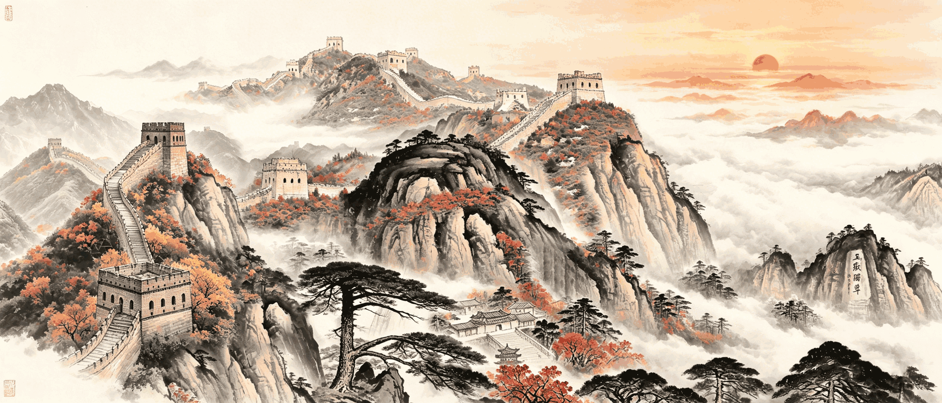 长城-泰山-迎客松组合版